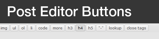 WordPress Tipp Post Editor Buttons