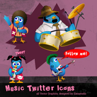 free Music Twitter Icons