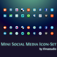 free Mini Social Media Icon Set