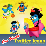 One World free Twitter Icons