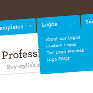 Webdesign Inspiration DropDown Menüs