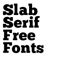 Slab Serifen Free Fonts Sammlung