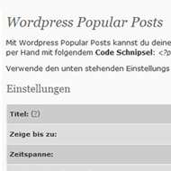 WordPress beliebte Artikel anzeigen