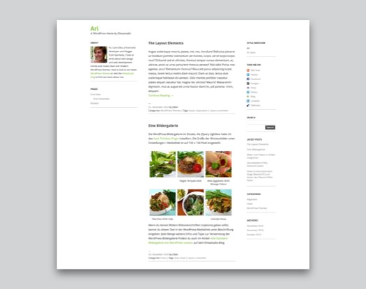 Ari Free WordPress Blog Theme
