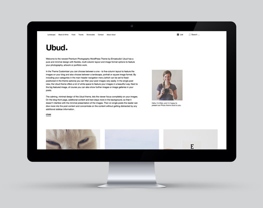 Ubud WordPress Photography Theme