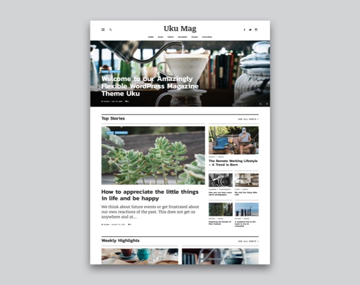 Uku WordPress Magazin und Blog Theme