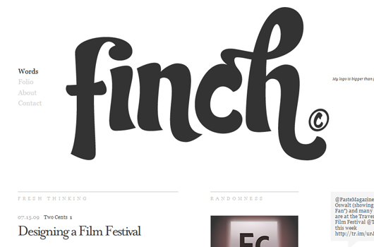 Webseite von Finch