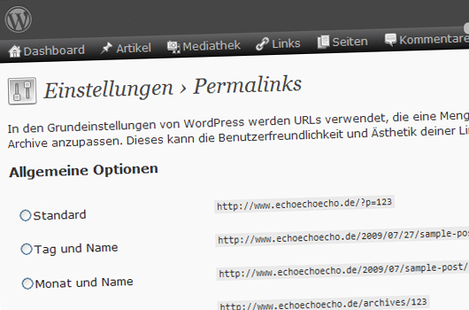 Schöne Permalinks.
