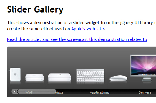 Javascript Slider Effekte