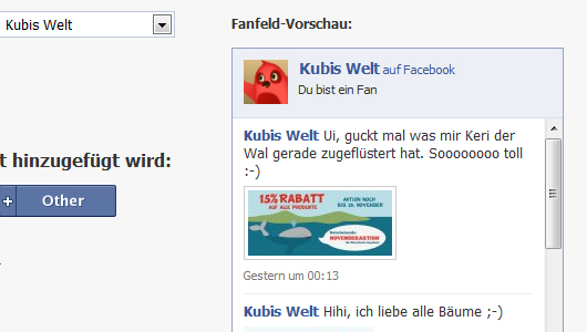 Facebook Widgets für deinen Blog