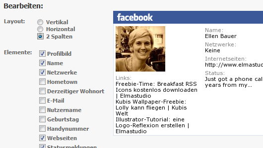 Facebook Widgets für deinen Blog