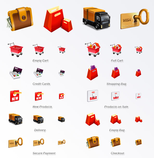 kostenlose e-Commerce Icon-Sets