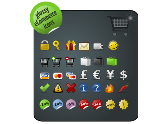 kostenlose e-Commerce Icon-Sets