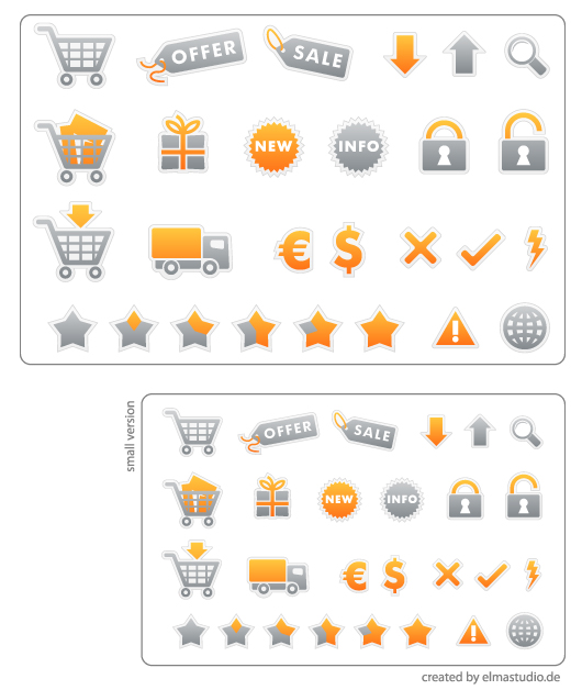 free e-Commerce Icons - white