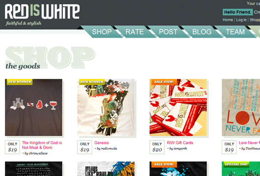 Webdesign Inspiration Online Shops