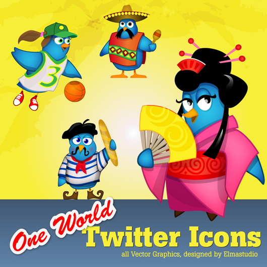 Twitter Icons One World - free download