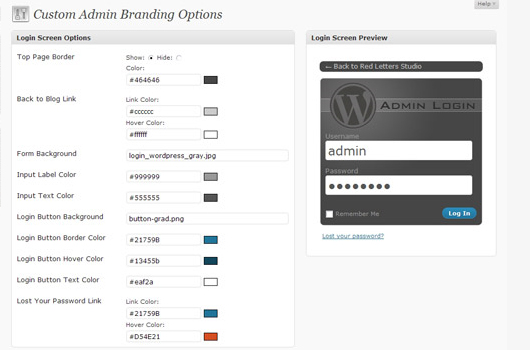 WordPress-Plugins Adminbereich