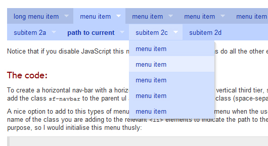 JavaScript Dropdown-Menüs