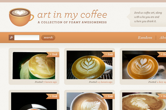 Webdesign Inspiration Kaffee