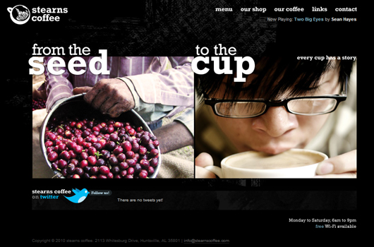 Webdesign Inspiration Kaffee