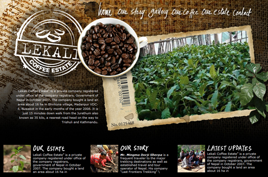 Webdesign Inspiration Kaffee