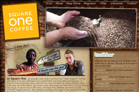 Webdesign Inspiration Kaffee