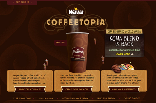 Webdesign Inspiration Kaffee