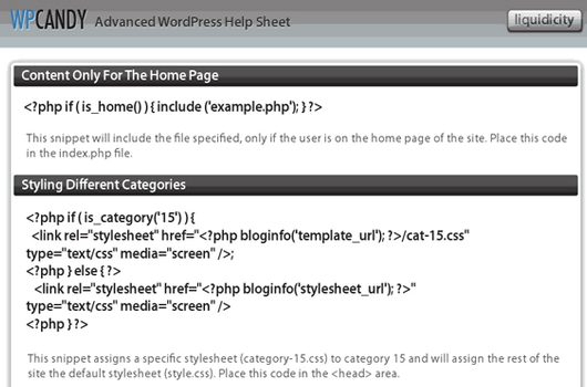 WordPress Cheat Sheets