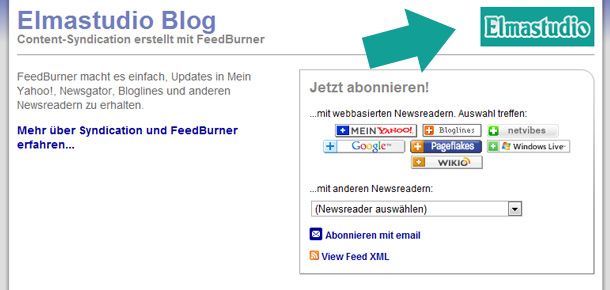 RSS-Feed mit Feedburner