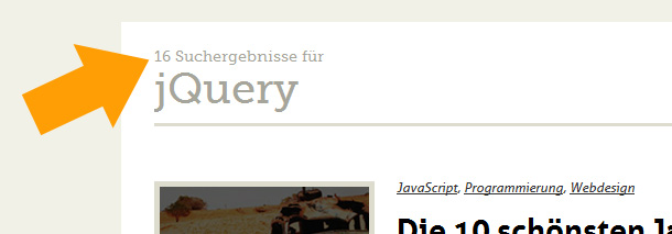 WordPress Suche verbessern