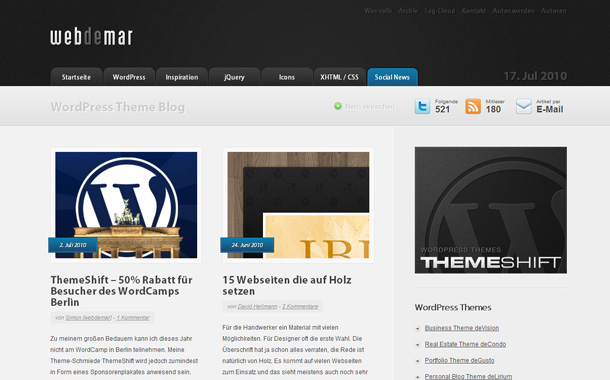 kreative, deutschsprachige WordPress Webseiten