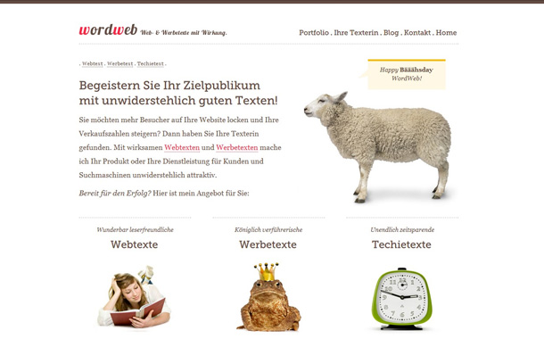 kreative, deutschsprachige WordPress Webseiten