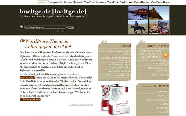 kreative, deutschsprachige WordPress Webseiten