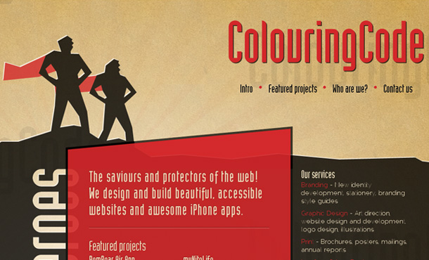 kreative Webdesign Header