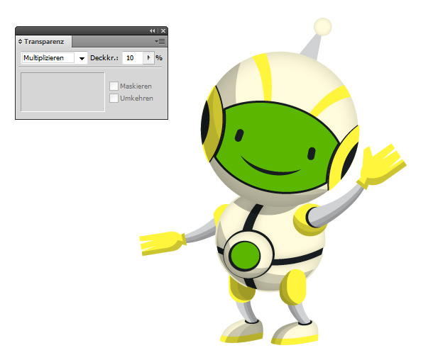 Roboter Maskottchen Illustrator Tutorial