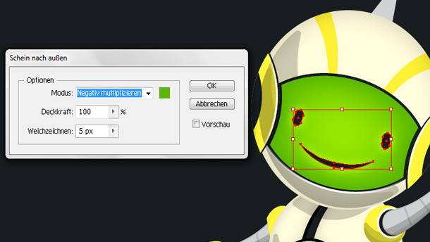 Roboter Maskottchen Illustrator Tutorial