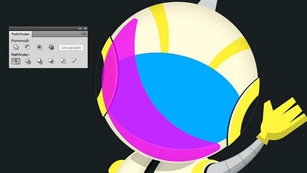 Roboter Maskottchen Illustrator Tutorial