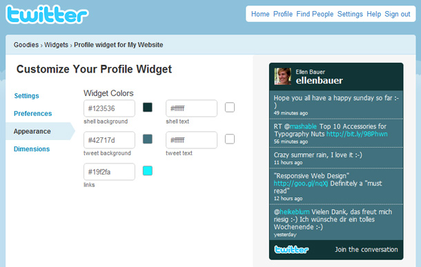 Social Network Widgets