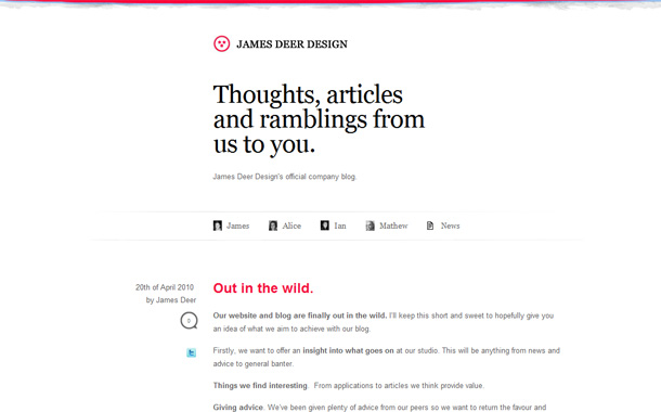 WordPress Blogs minimalistisch