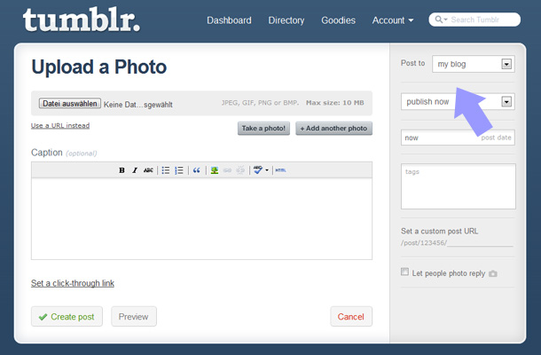 Tumblr Blog Anleitung