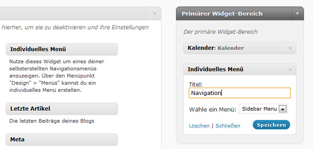 WordPress Custom Menues nutzen