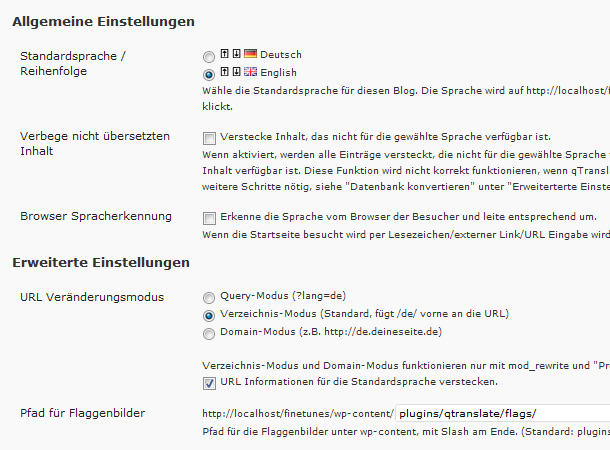 WordPress mehrsprachig