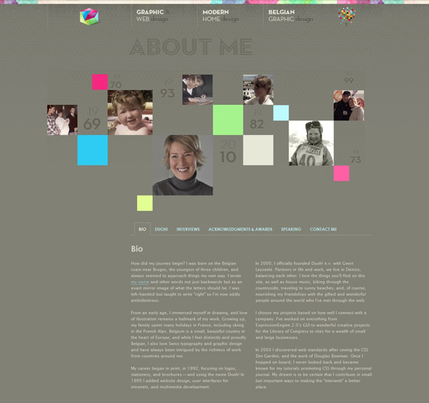 Webdesign Inspirationen About Seite