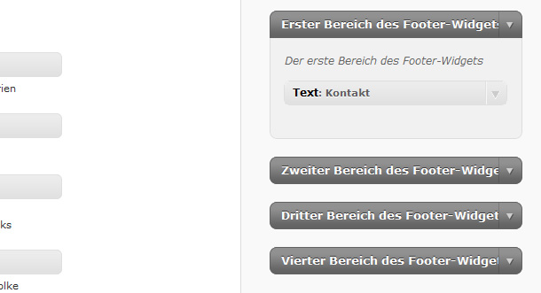 Footer Gestaltung in WordPress