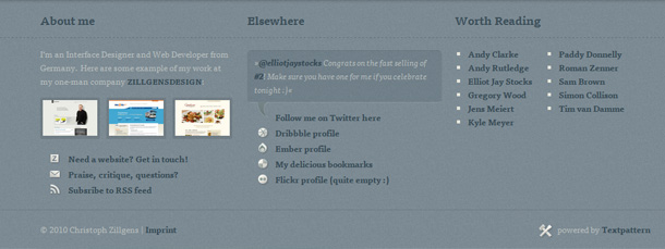 Webseiten Footer Inspiration