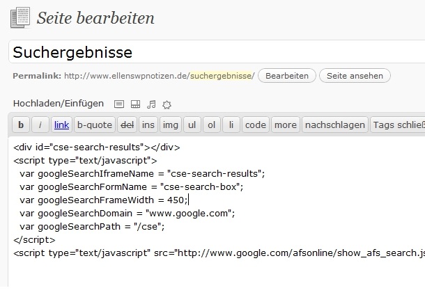 Google benutzerdefinierte Suche nutzen