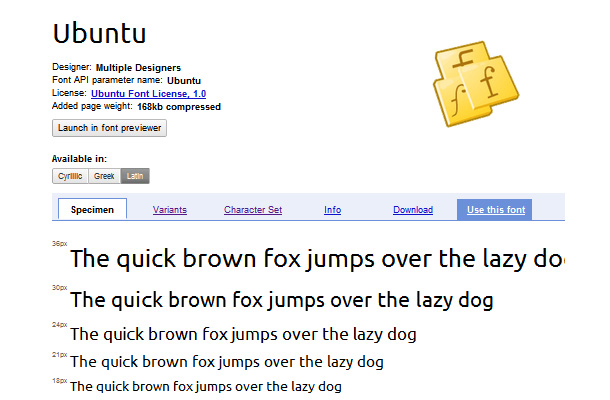 Google Web Fonts