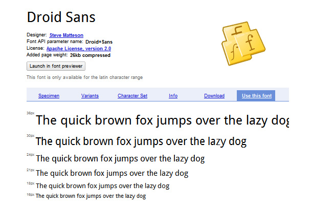 Google Web Fonts