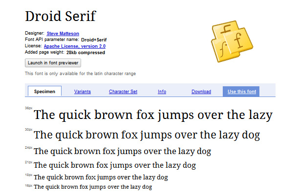 Google Web Fonts