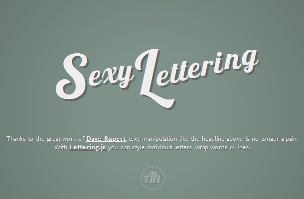 Lettering jQuery Plugin